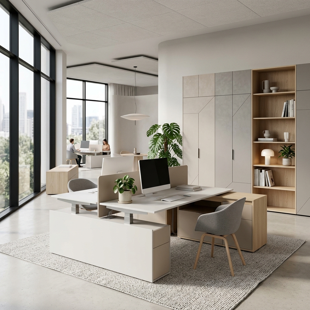Офисная мебель Open Space из ЛДСП и МДФ на заказ