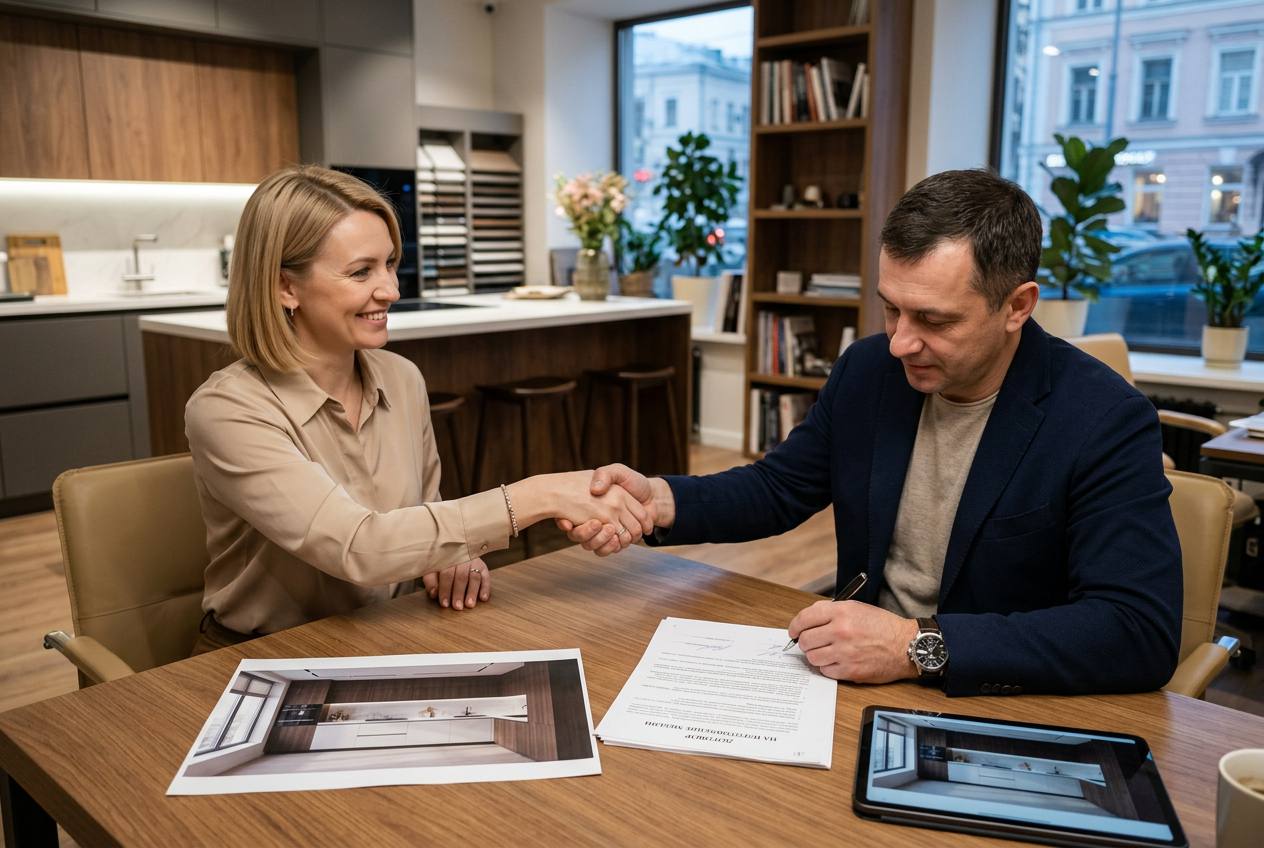 Утверждение проекта и подписание договора